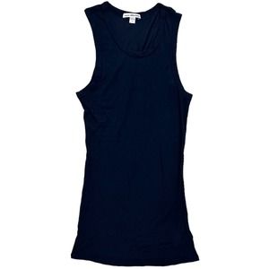 James Perse Women's Cotton Modal Slub Crew Neck Sleeveless Tank Top Tee T-Shirt